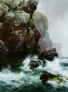 ファウラーの岩山、1887 作： Peter Graham